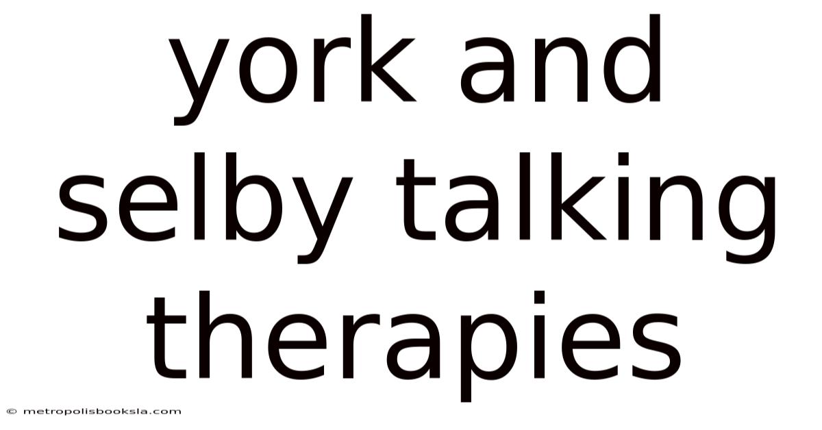 York And Selby Talking Therapies